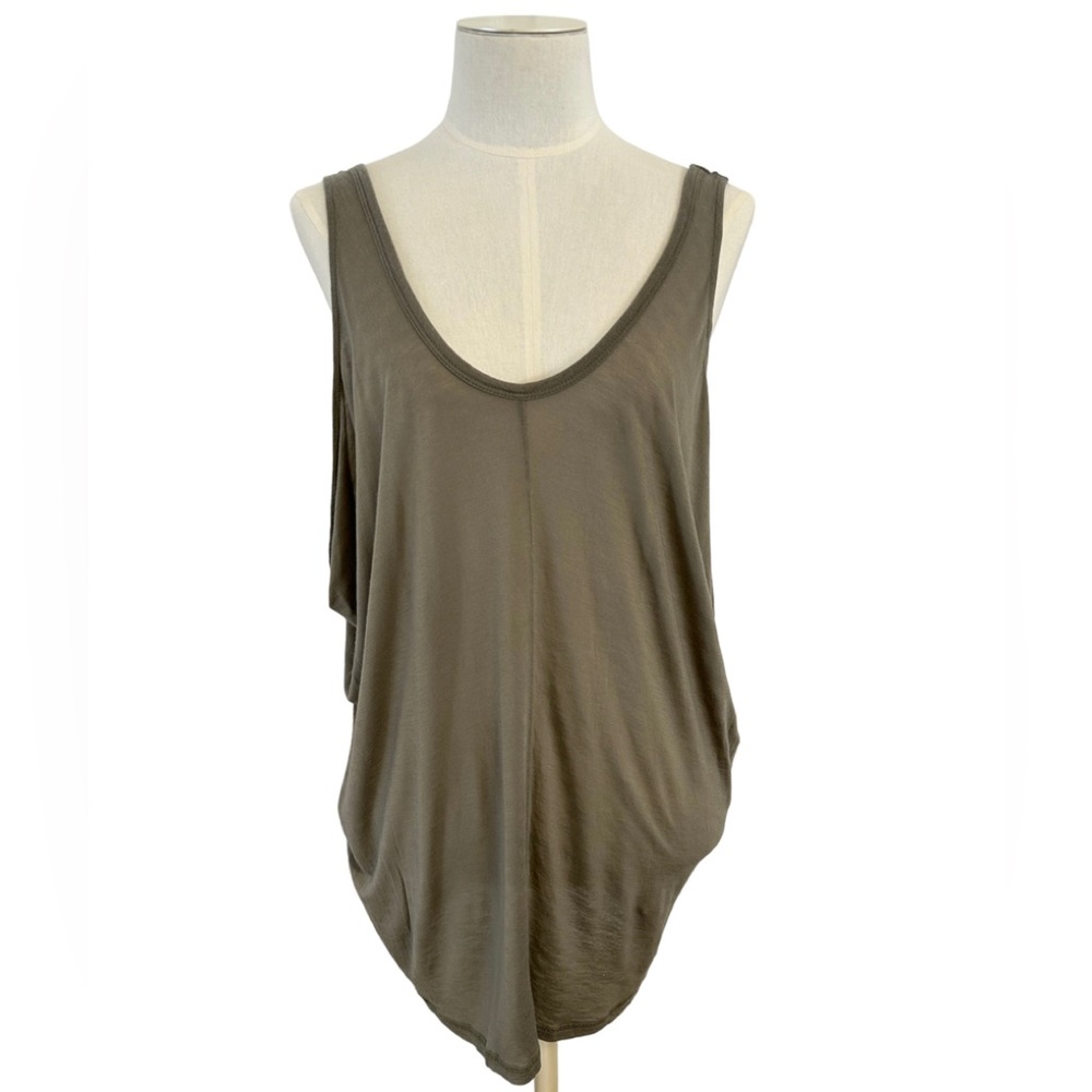Club Monaco drapey tank top womens size small olive green‎ Lyocell
